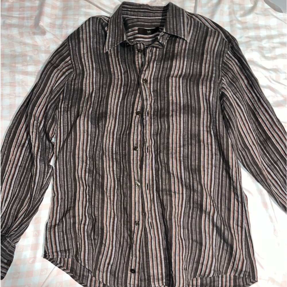 Z Zegna Button Up Linen Shirt